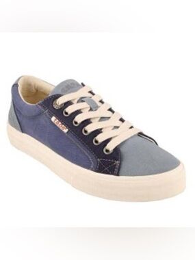Taos Footwear Two-Tone Blue Canvas Lace-Up Women’s Sneakers Size 7